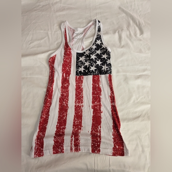 Hot Miami Styles Tops - Miami style American flag tank top size small